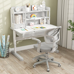Kids Desk Chair Children Study Chair with Adjustable Height Armrest and Footrest