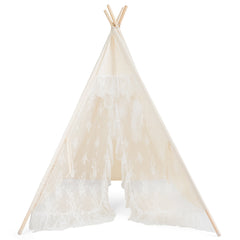 Kids Lace Teepee Tent Folding Children Playhouse with Bag