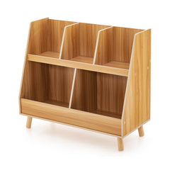 Kids Learning & Play Essentials Bundle - Bookshelf + 4-in-1 Activity Table Set + 360° Swivel Chair