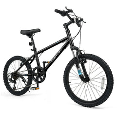 Kids Mountain Bike 20 24 Inch Child Bicycle for Boys Girls Aged 8+ Years Old Black