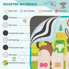 Kids Musical Mat Indoor Outdoor Animal Farm Piano