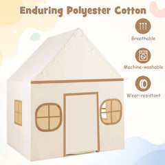 Kids Play Tent Large Playhouse with Door Curtain and Windows Star Lights