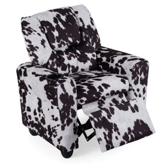 Kids Recliner Chair Push Back Toddler Reclining Armchair with Cup Holder