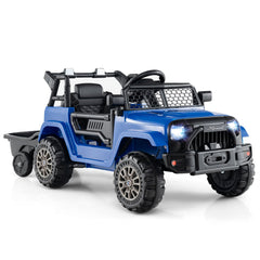 Kids Ride On UTV Car with Detachable Trailer 12V Battery Powered Ride On Truck