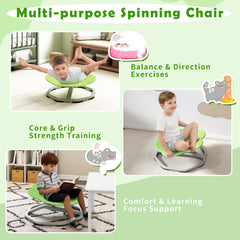 Kids Sensory Swivel Chair Cat Claw 360° Spinning Chair with Non-Slip Metal Base