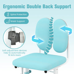 Ergonomic Height-adjustable Kids Study Chair with Double Back Support