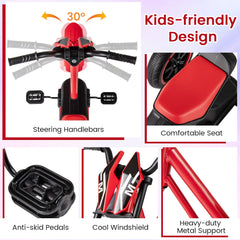 Kids Tricycle 3-Wheel Toddler Bike with Foot Pedals Forward Backward