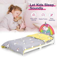 Children Twin Size Upholstered Platform Single Bed