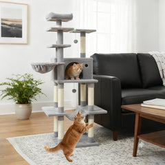 Large Cat Tree for Indoor Cats 63" Tall Cat Tower