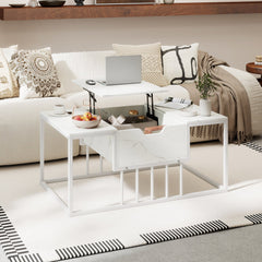 Lift Top Coffee Table Modern Center Table with Hidden Storage Compartment