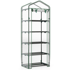 Mini Greenhouse Portable Plant Grow House with 5 Tier Shelves