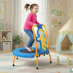 Mini Trampoline for Toddlers with Foam Padded Handle and Safety Padded Cover