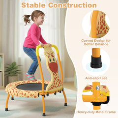 Mini Trampoline for Toddlers with Foam Padded Handle and Safety Padded Cover