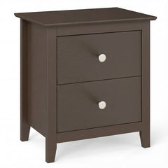 Modern Nightstand with 2 Drawers for Small Spaces