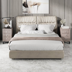 Modern Nightstand with 3 Drawers for Bedroom Living Room