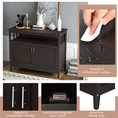 Modern Practical and Beautiful Wooden Kitchen Lockers with Large Storage Space-Brown