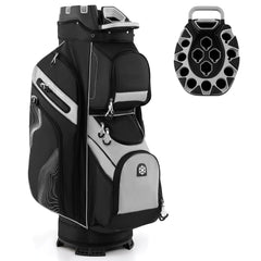 Molded Lock Top Golf Cart Bag with 14-Way Full Length Dividers and 11 Pockets