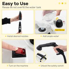 1800W Multipurpose Steam Cleaner with 61 oz Tank