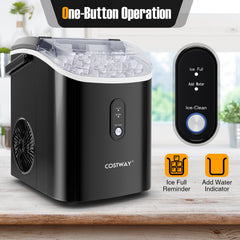 Nugget Countertop Ice Maker with Soft Chewable Pellet Ice-Black