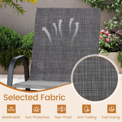 Outdoor Bar Stools Set of 2 29 Inch Fabric Bar Height Stools with Armrests