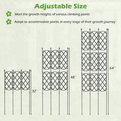 3-Pack Outdoor Plant Support Frame for Raised Garden Bed