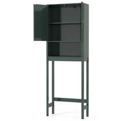 Over The Toilet Storage Cabinet with Fluted Doors