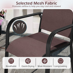 Patio Dining Chairs Set of 2/4/6 Stackable Outdoor Armchairs