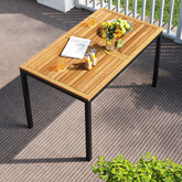 4-Piece Patio Furniture Set Outdoor Dining Chair Set-White