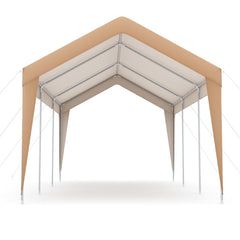 10 x 20 Feet Patio Heavy Duty All-Weather Carport-without Sidewall