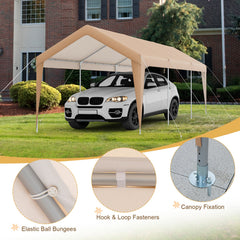 10 x 20 Feet Patio Heavy Duty All-Weather Carport-without Sidewall