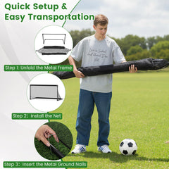 Portable POP Up Toddler Soccer Net with Metal Frame