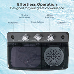 Portable Washing Machine with Built-in Drain Pump
