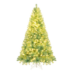 Pre-Lit Tinsel Christmas Tree Artificial Xmas Tree Home Office Party Seasonal Holiday Decoration