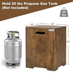 Premium 16" Outdoor Hideaway Table Cover For Standard 20 LBS Propane Tank (SAK73142)