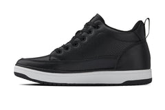 CALTO - Q271 - 2 Inches Taller (Black Noir) - Elevated Leatherette Micro-Perforated Sneakers