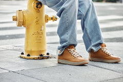 CALTO - Q274 - 2 Inches Taller (Camel Brown & Gum Sole) - Elevated Leatherette Micro-Perforated Sneakers