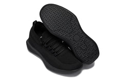 CALTO - QA060 - 2.4 Inches Taller (Black/Black Sole) - Lightweight Knitted Sneakers