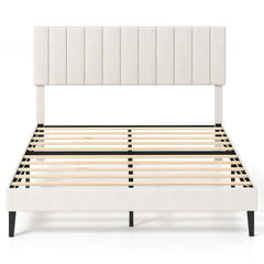 Full Size Velvet Upholstered Platform Bed Frame