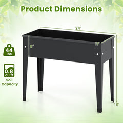 Raised Garden Bed Elevated Metal Planter Box with Legs Drainage Holes