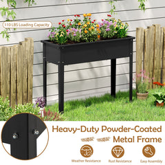 Raised Garden Bed Elevated Metal Planter Box with Legs Drainage Holes