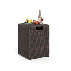 Rattan Propane Tank Cover Patio Hideaway Tank Side Table