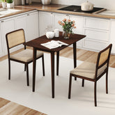 Rectangular Wooden Dining Table for 2-4 34 Inch Farmhouse Solid Wood Kitchen Table
