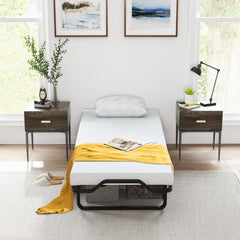 Rollaway Folding Bed with Memory Foam Mattress Made in Italy