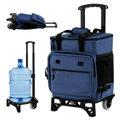 50-Can Large Leakproof Rolling Cooler with Detachable Bottom Plate