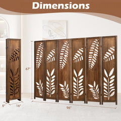Room Divider 5.6 FT Folding Partition Stand with Double Action Metal Hinges