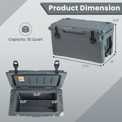 Rotomolded Cooler with Integrated Cup Holders and Bottle Opener
