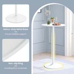 Round Bistro Table 40 Inch Bar Height Tall Coffee Cocktail Table