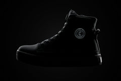 CALTO - S3421 - 2.4 Inches Taller (Black) - Cap Toe High Top Zip-Up Sneaker Boots