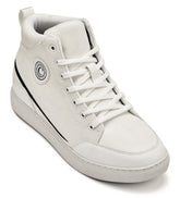 CALTO - S4131 - 2.6 Inches Taller (Off-White/White Sole) - Corduroy Ankle Top Sneak-boot