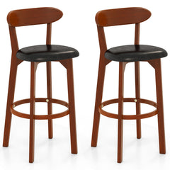Set of 2 29 Inch Modern Armless Upholstered Cushioned Seat Island Dining Chairs for Kitchen